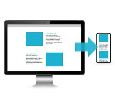 Graphic of computer and smartphone next to each other for Keybridge Web, the best web design company in Washington DC