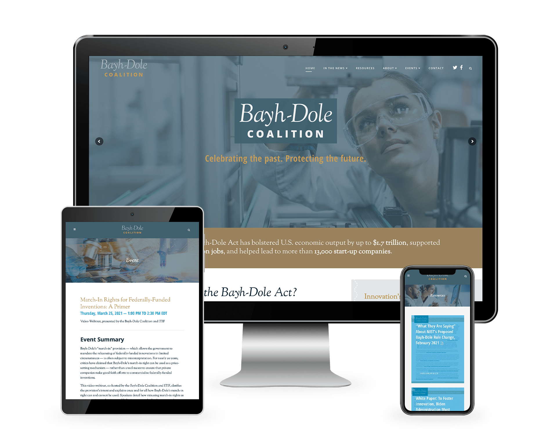 Bayh-Dole Coalition website design by Keybridge Web, the best web design company in Washington DC