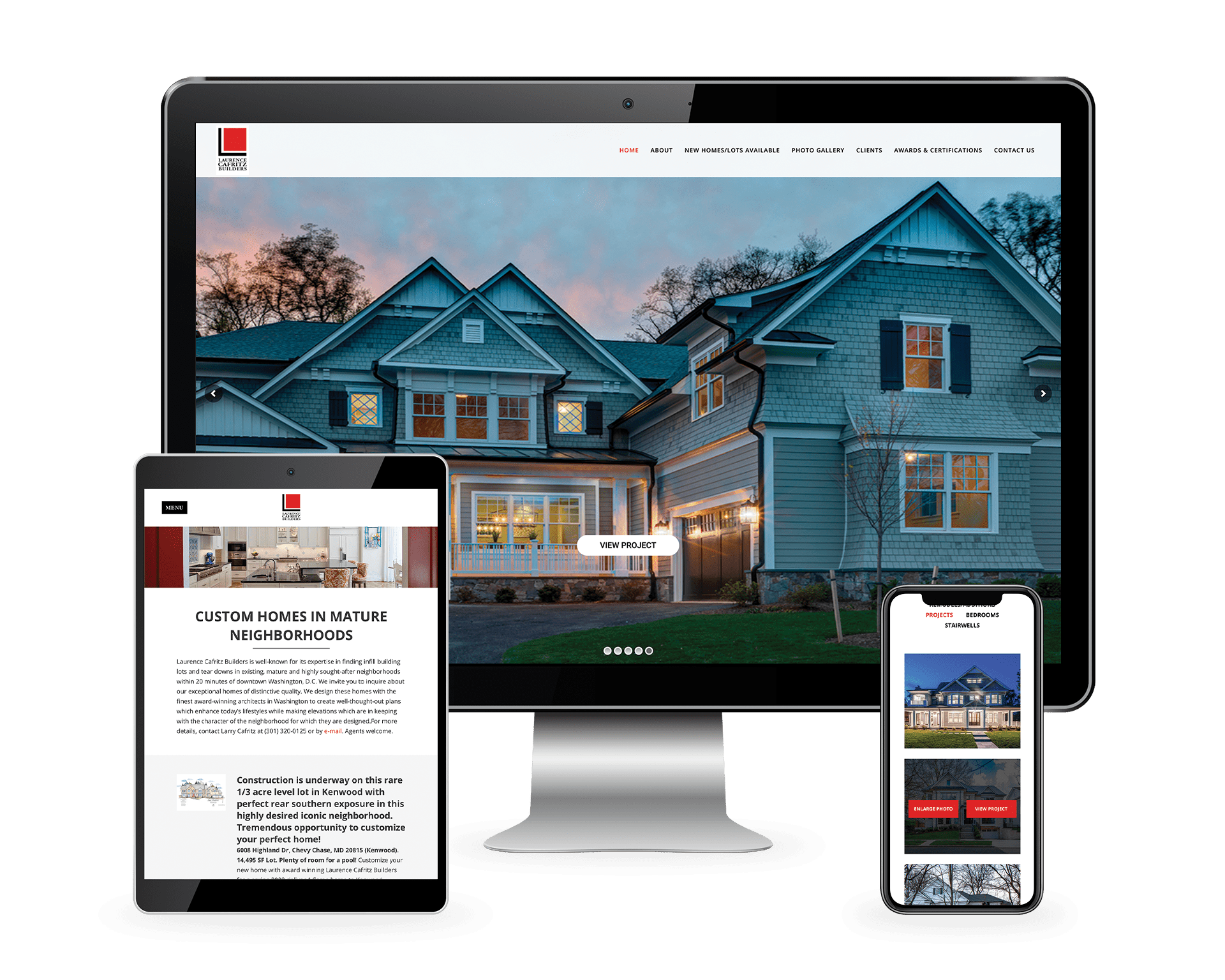 Laurence Cafritz Builders website design by Keybridge Web, the best web design company in Washington DC