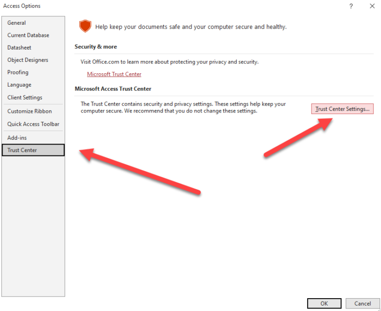 Microsoft Access How To Fix The Security Risk Microsoft Has Blocked Macros From Running