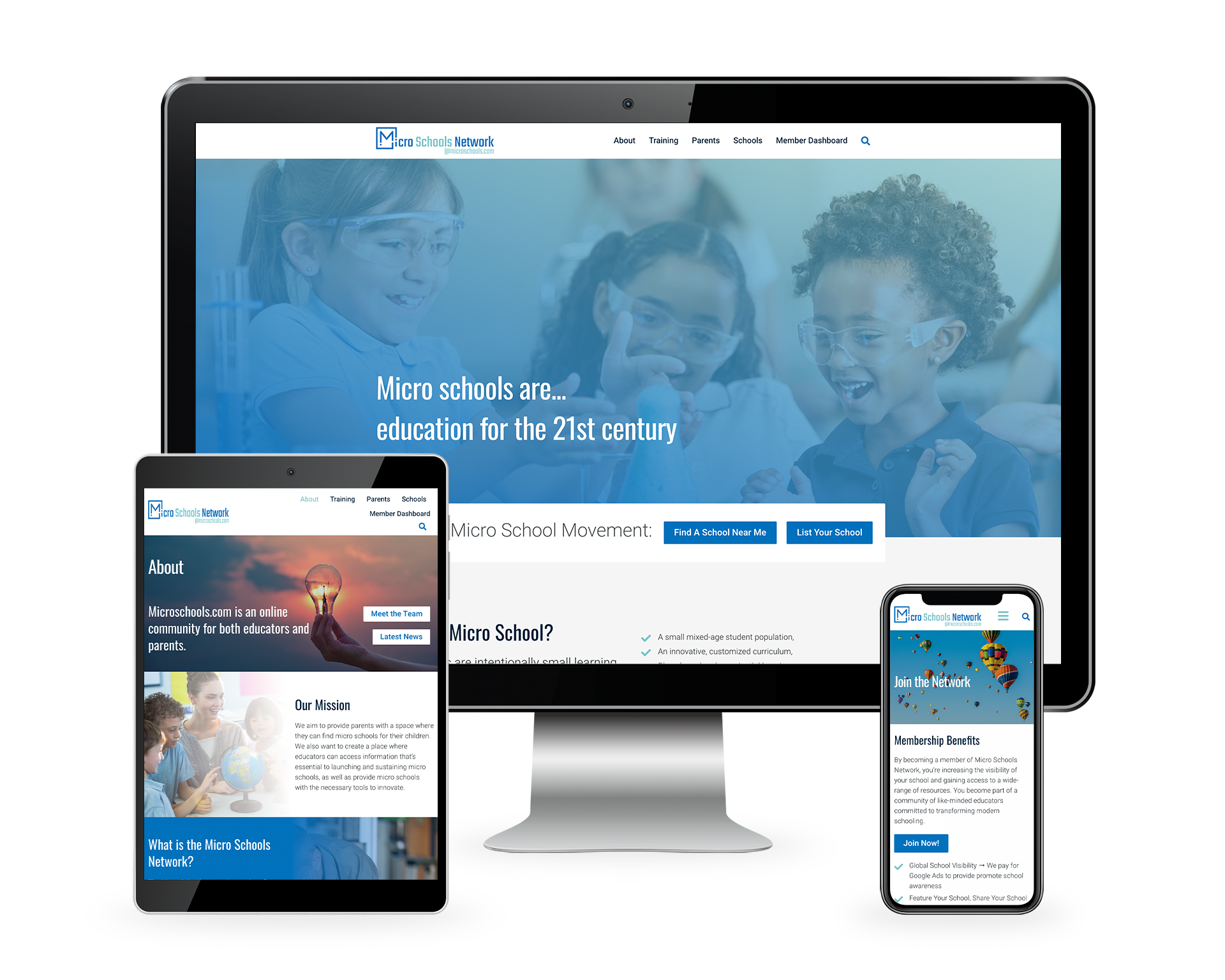 MicroSchools mockup